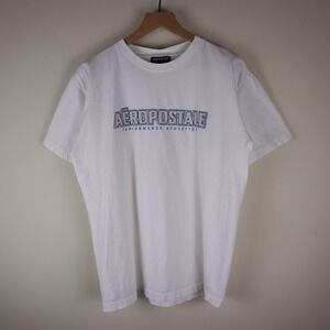 Vintage Y2K Aeropostale Performance Athletics Shirt White Large 21x27
